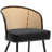 19.3" H PU Leather Fabric Upholstered Modern Dining Chairs With Cane Back and Black Metal Frame-951666015-965343955