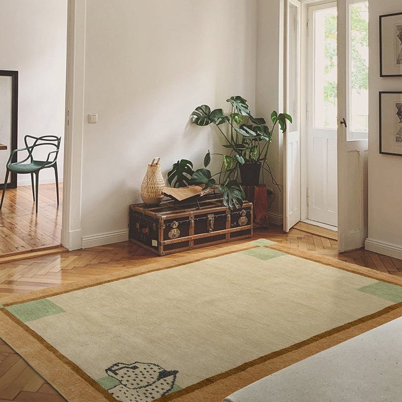 Tapis en laine noué à la main Growl, Rectangle 9 pi x 12 pi