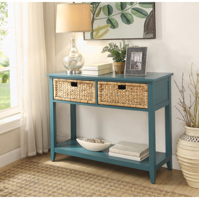 Console avec rangement spacieux, conception minimaliste, grande durabilité et déplacement facile pour les espaces compacts