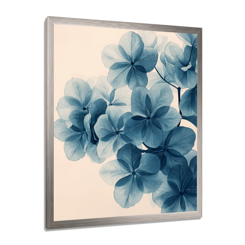 Kupfer - art mural floral, 44" H x 34" W, Reproduction encadrée d'une seule photo, Argent argent