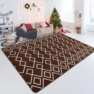 Tapis marocain moelleux à motifs géométriques, lavable à la machine, tapis à poils longs avec mousse à mémoire de forme pour le salon, convient aux chambres et aux dortoirs, ainsi qu'aux salles de jeux et à la décoration intérieure.
