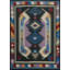 Tapis vibrant de style sud-ouest kilim 8 x 10 avec motifs frappants