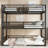 Bunk Bed, Heavy-Duty Metal Triple Bunk Bed with Guardrails and Noise-Reducing Design, Space-Saving-2088048287-2088048220