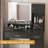 Vanity Desk with LED Light Strip, Large Drawer & 3-Level Storage