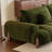 Adjustable back curved seating deep retro sofa