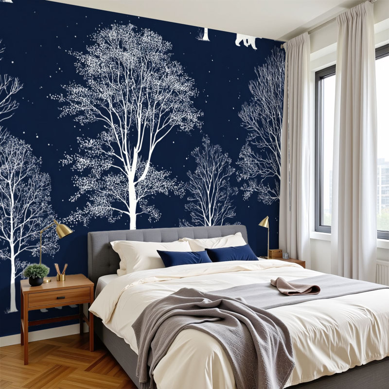 Adhésif mural amovible auto-adhésif et amovible, L 99,6 po x l 144 po