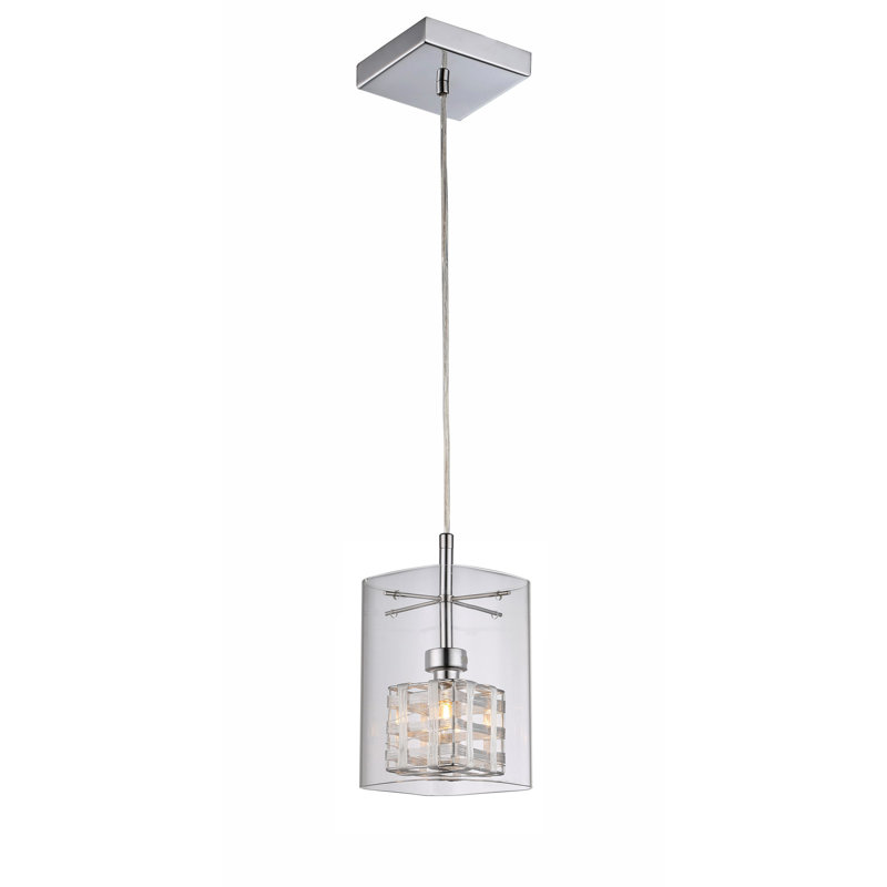 Luminaire suspendu moderne en cristal 1 lumière