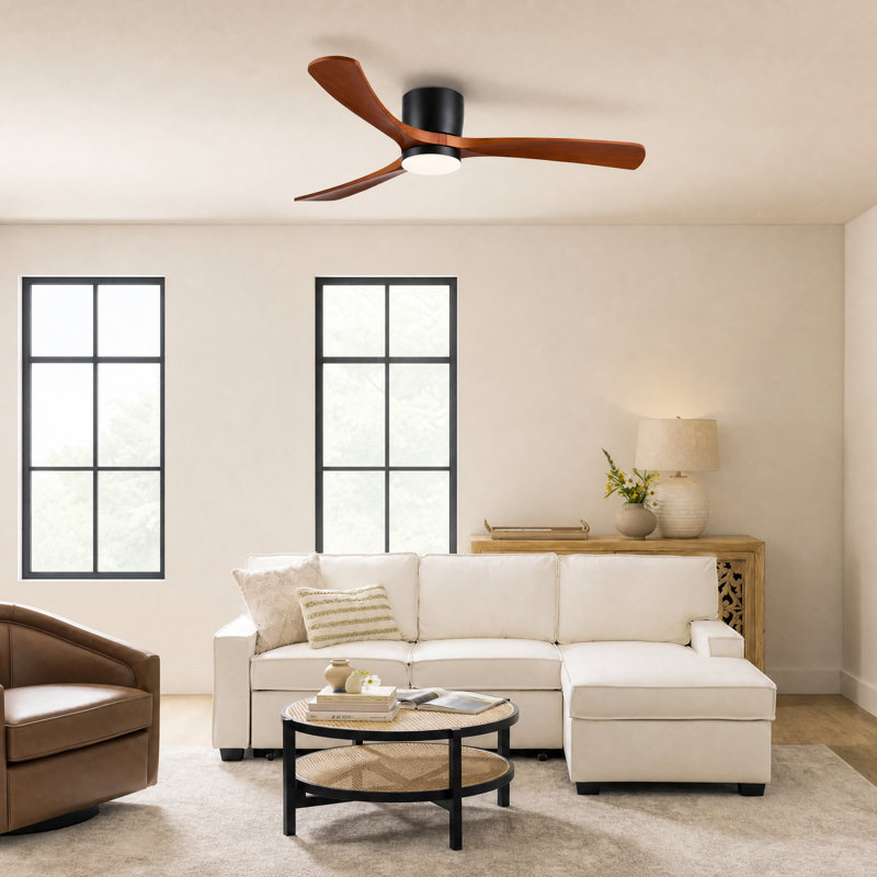 Ventilateur de plafond 52 po à intensité variable Modern Farmhouse avec lumières DEL et télécommande