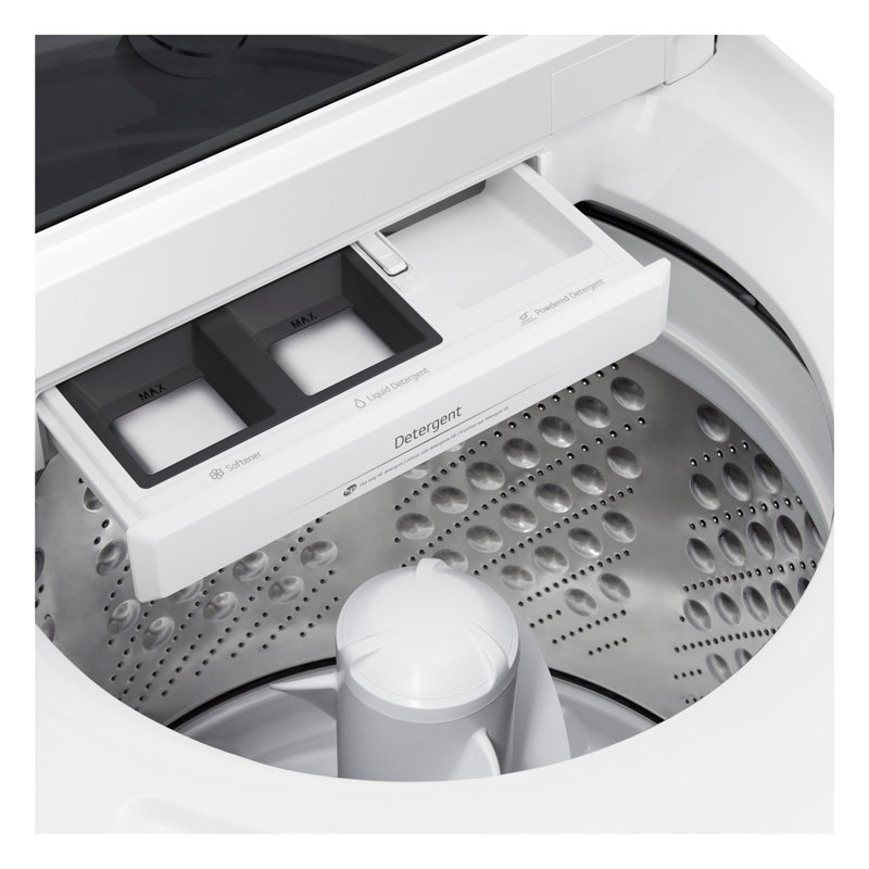 4.8 Cu. Ft. Mega Capacity Smart Top Load Washer With 4-Way Agitator, Easyunload & Ai Sensing, Platinum Black