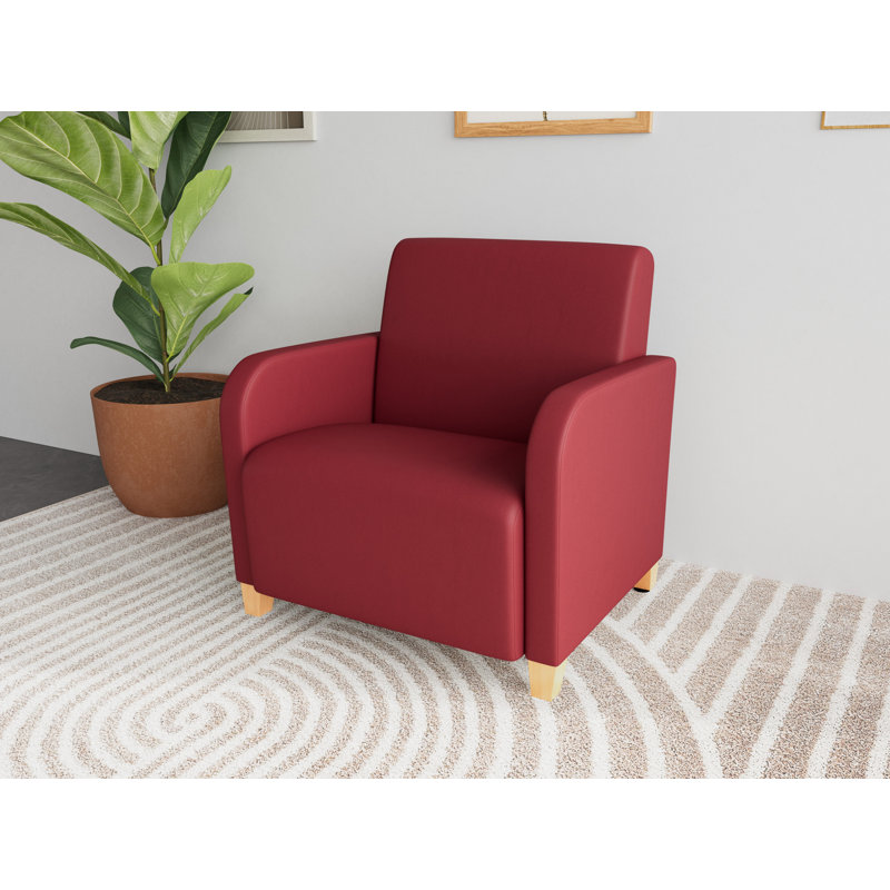 Fauteuil d'invité surdimensionné Siena, Natural, Bordeaux Patriot Plus