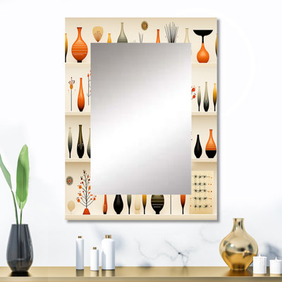 Gabriana danoise, sophistication moderne - miroir mural unique de style Mid-Century Mid-Century, impression sur métal