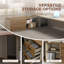 Bureau de direction ergonomique luxueux moderne en L avec rangement intégré et gestion de l'alimentation-2120123001-2145306770