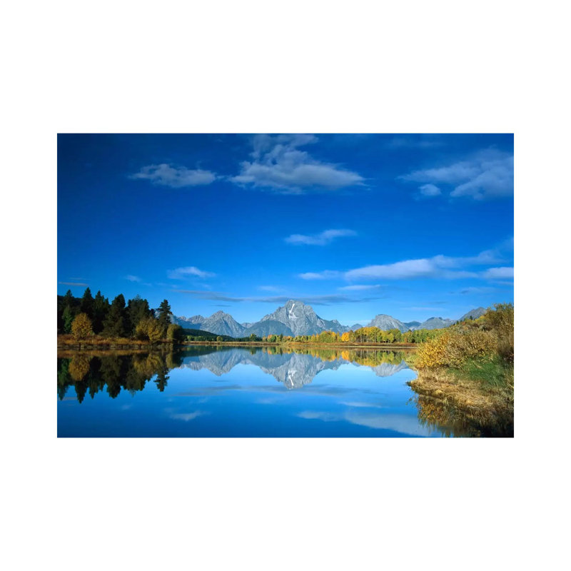Mt Moran Reflected In Oxbow Bend, Grand Teton National Park, Wyoming by Tim Fitzharris - Wrapped Canvas Print