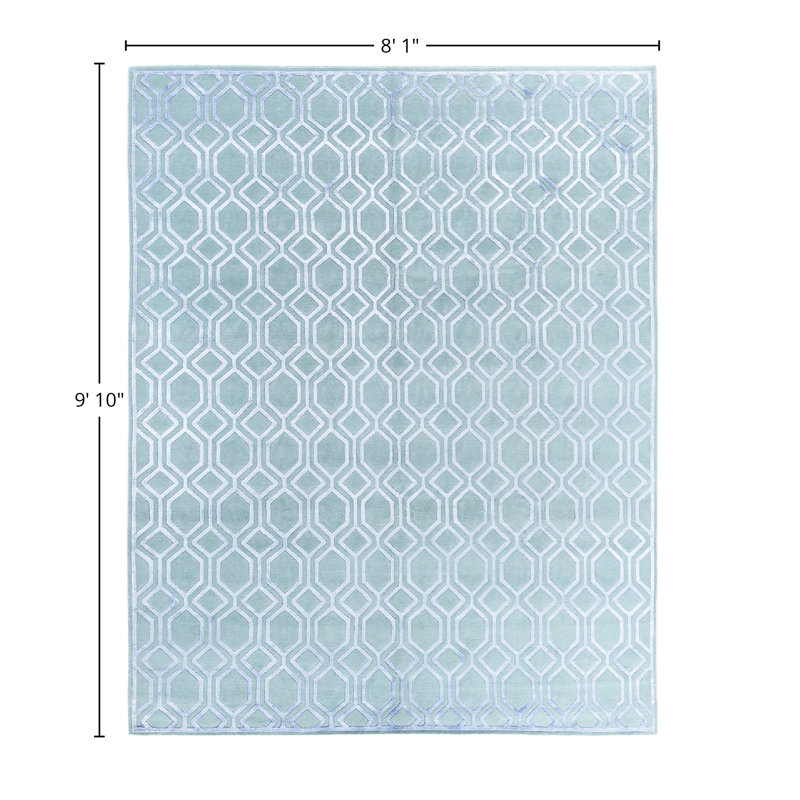 Overdyed One-of-a-Kind Rectangle 8'1" X 9'10" Hand Knotted Area Rug