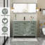 Ensemble de meuble-lavabo simple 48 po avec lavabo, robinet, tablette d'armoire de salle de bain moderne avec tiroirs et portes-470015721
