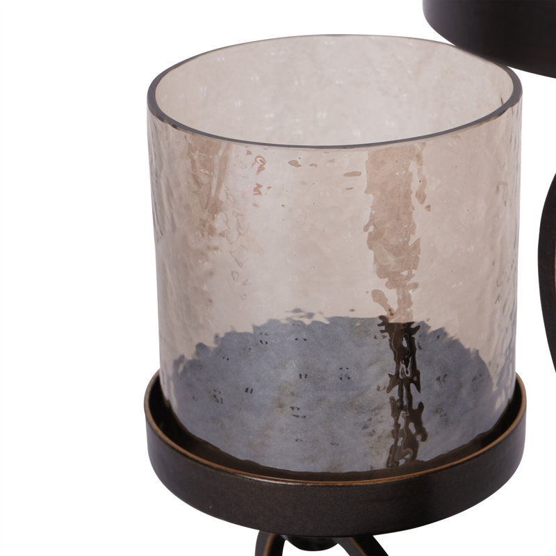 Iron Tabletop Hurricane, 3, 31.75 cm H x 29.25 cm W x 10.75 cm D
