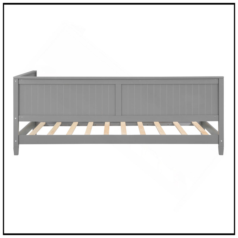 Twin Size Wood Daybed/Sofa Bed, With Mid-Century Modern Design And Versatile Use For Any Home Decor, Gray