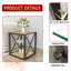 2 tables de bout de style industriel pour la chambre à coucher et le salon, plateau en bois naturel en verre trempé de style industriel, rangement compact à 3 niveaux, design moderne, verre, économie d'espace-579573370