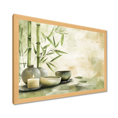 Spa Bamboo dans Stillness I - Tableau encadré « Beauté »