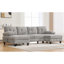 Canapé modulaire en U en chenille de 103,5 po avec double méridienne, poches de rangement et coussins d'accoudoirs pour le salon-130464374