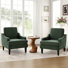 Ensemble de 2 fauteuils moelleux en chenille moelleux pour le salon