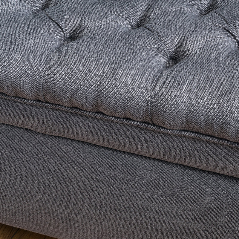 Modern storage ottoman, Fabric, Gray