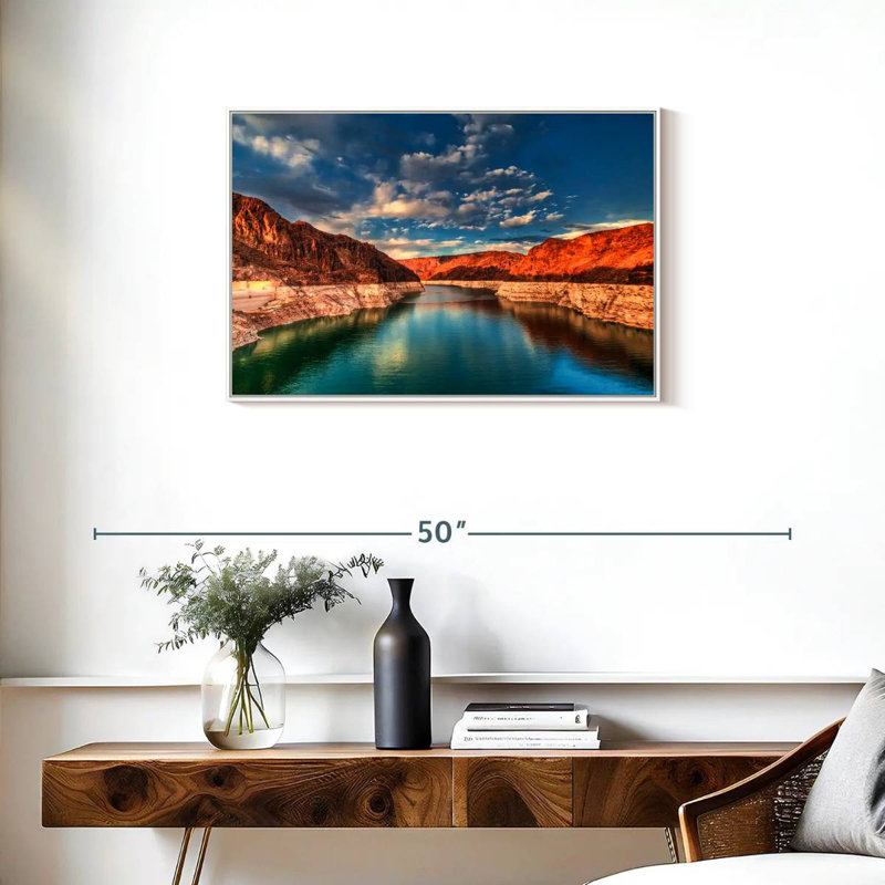 Hoover Dam, Lakeside Mountain, Cadre flottant blanc, 31 po x 21 po