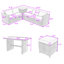 Ensemble de canapé d'extérieur en rotin 6 pièces avec rangement réglable, table réglable et table en verre trempé 6 pièces-1336840522-1336840523