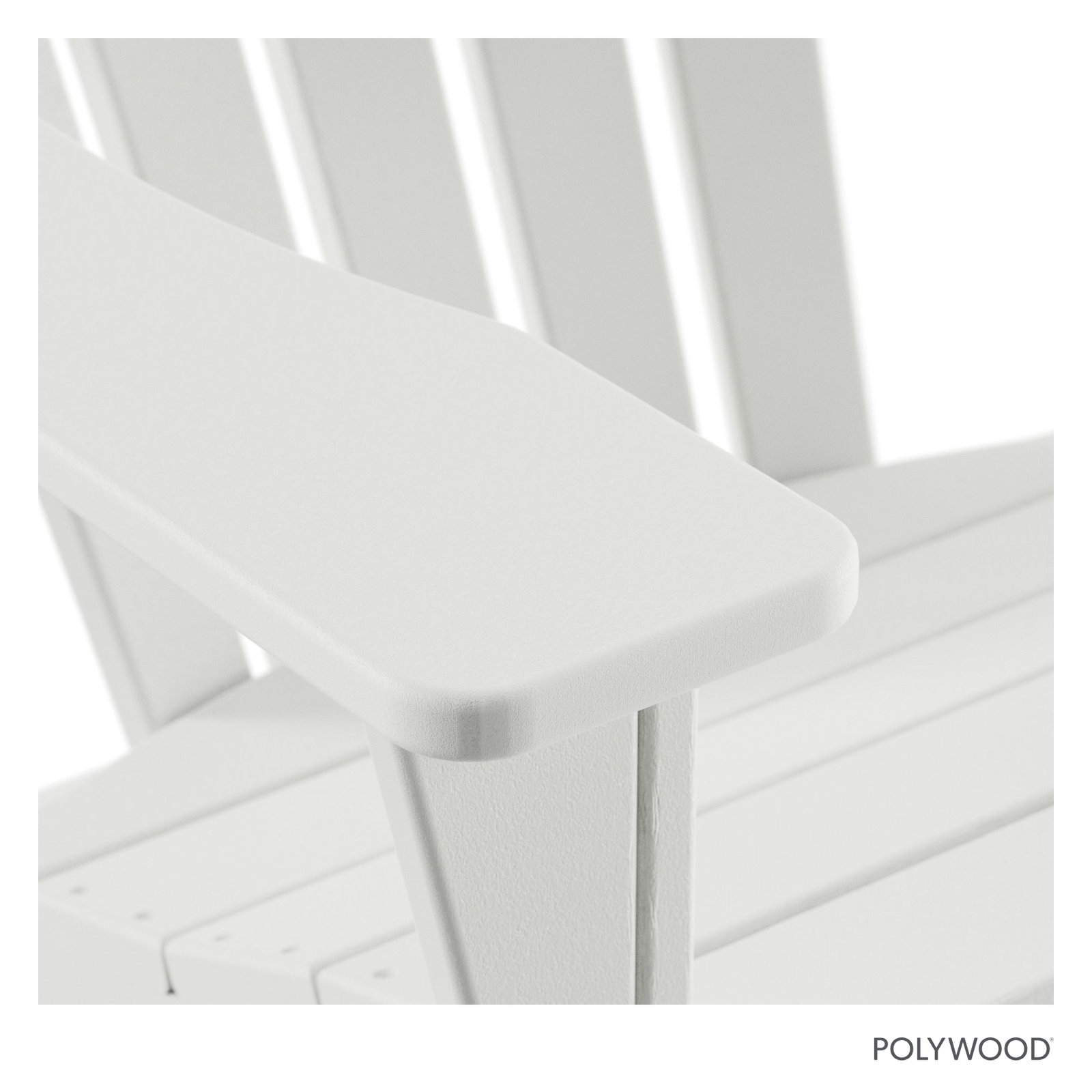 POLYWOOD® Verlyn Adirondack Chair with Leg Rest, White