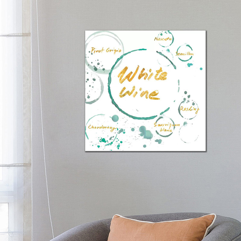 White Wine Gold - Wrapped Canvas Painting, 66.04 cm H x 66.04 cm W x 3.175 cm D