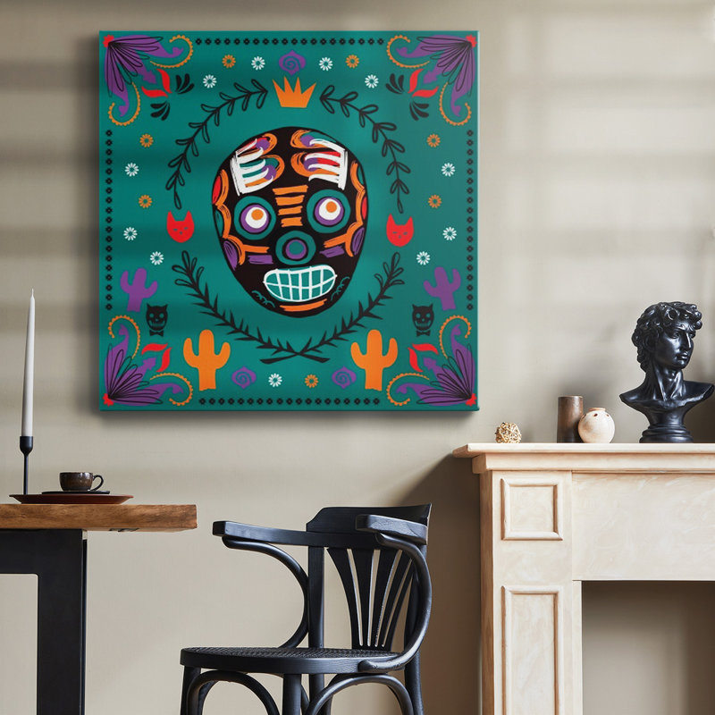 Lucha Libre II - Toile tendue avec châssis de qualité supérieure - prête à être accrochée