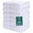 18 Pack Bath Towel Set (24 X 48 Inches), 500 GSM 100% Ring Spun Cotton Medium Lightweight And Highly Absorbent Quick Drying, Premium Towels For Hotel, Spa And Bathroom (White)-126609795-126609792