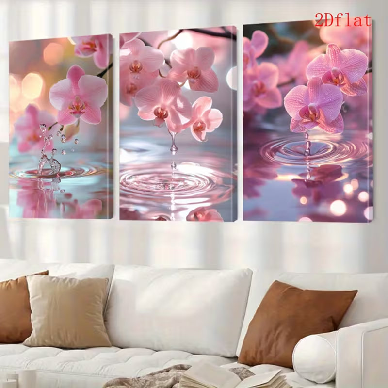 3 Piece Wrapped Canvas Print, 30 cm H x 60 cm W