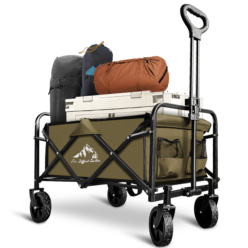 Chariot pliable 180L, Vert