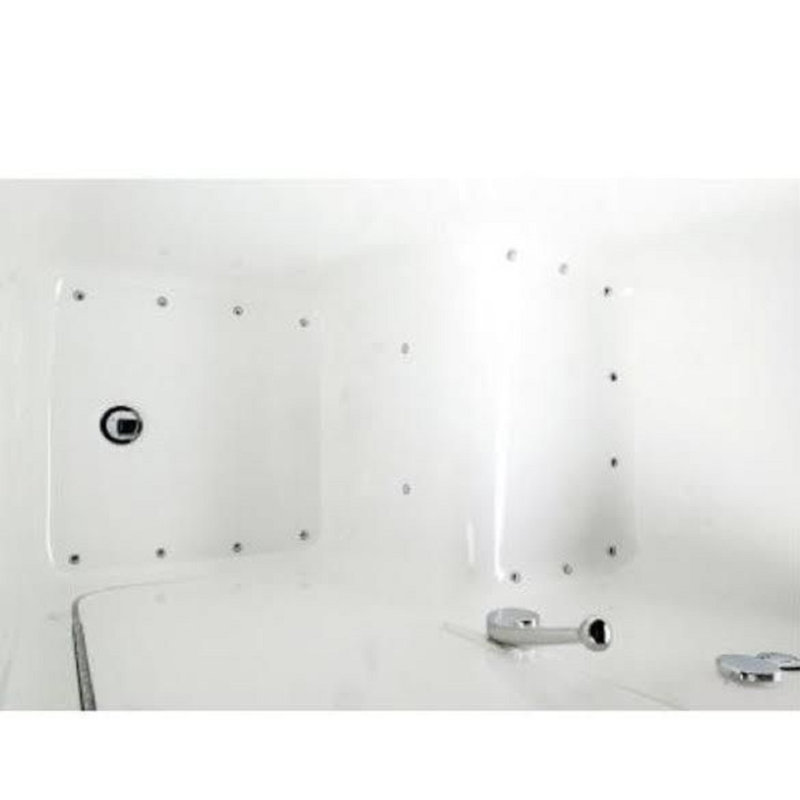 48'' x 28'' Air Fiberglass Bathtub with Faucet, Left, White