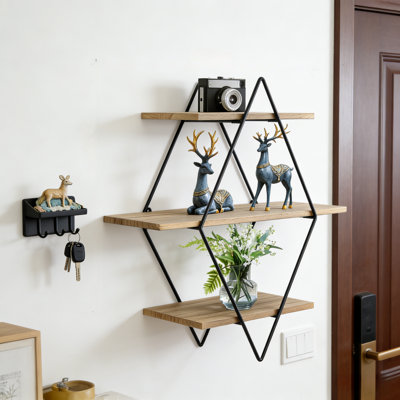 Lorenza 3 Piece Diamond Floating Shelf