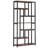 79" H Modern White 7-Tier Geometric Etagere Bookcase with Metal Frame
