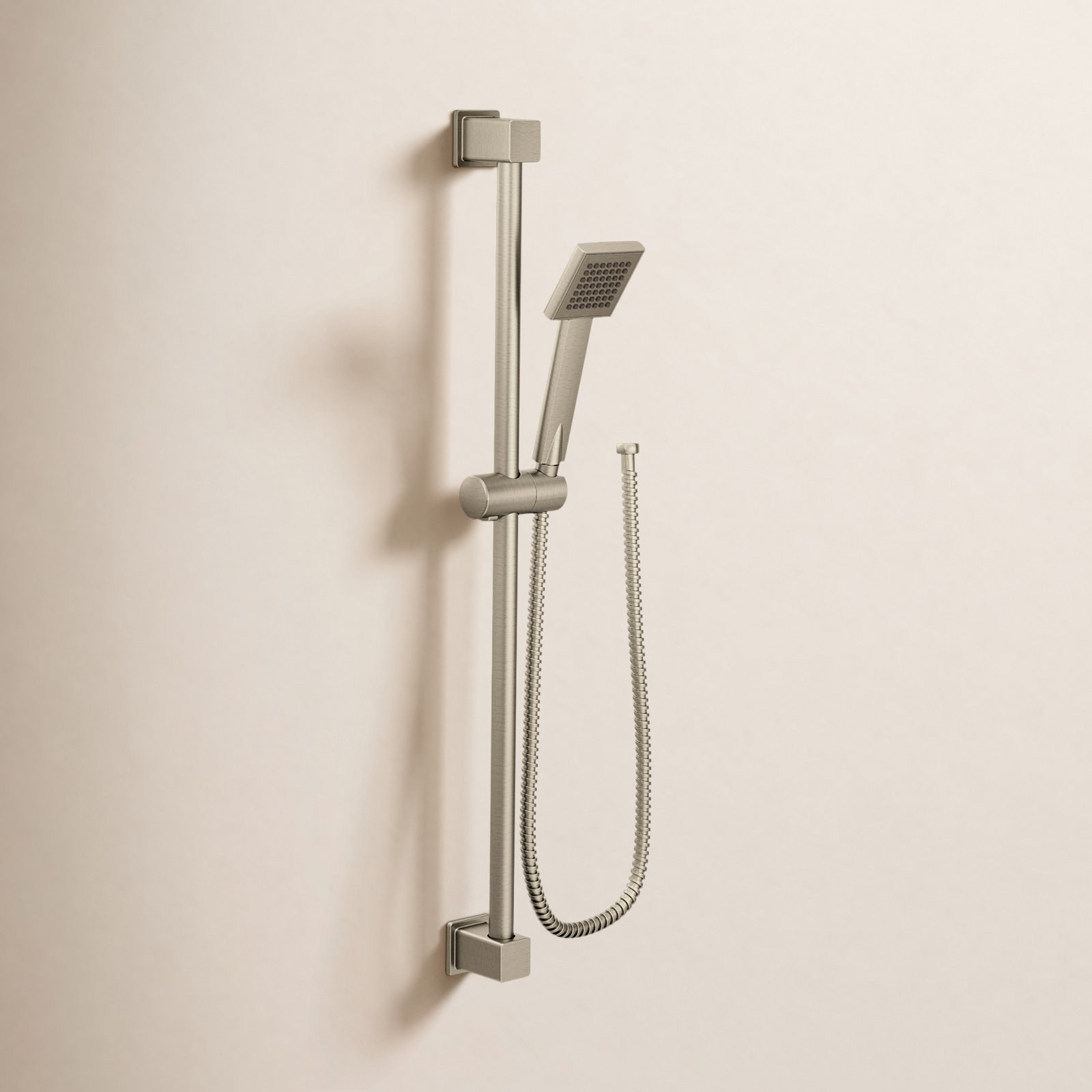 90 Degree Slide Bar Shower Head, Brushed Nickel