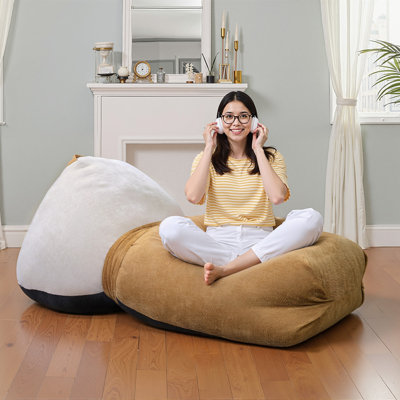 Wowmax Giant Bean Bag Chairs, Beanbag Chairs for Adult for Living Rooms, Bedrooms, Study Rooms and Offices Compression