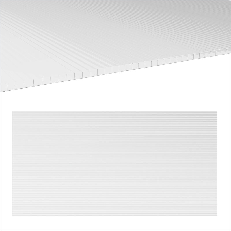 Serre à panneaux en polycarbonate en PC transparent avec accès au mur, 47,2 x 23,6 po pour l'espace extérieur