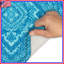 Tapis de bain bleu à motif mandala-129216969