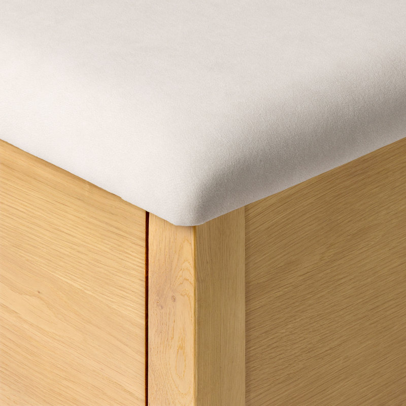 Mini banc Oslo avec tiroir, chêne américain