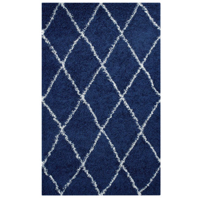Modway Toryn Diamond Lattice Shag Area Rug