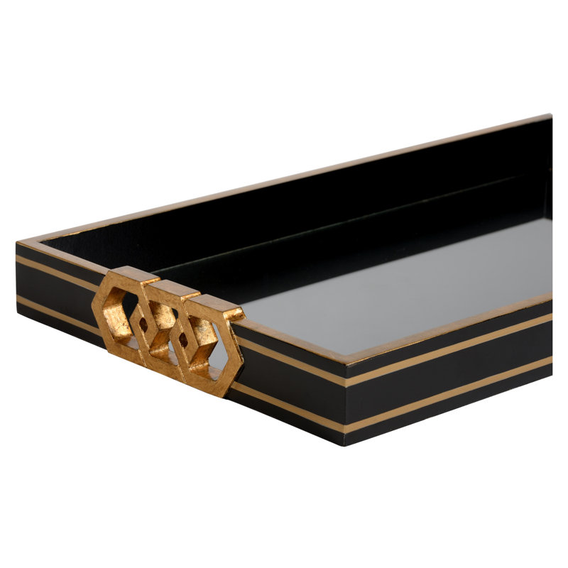 Copas Tray, Black/Gold