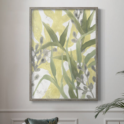 Sea Grass Fresco III, reproduction encadrée - bois massif