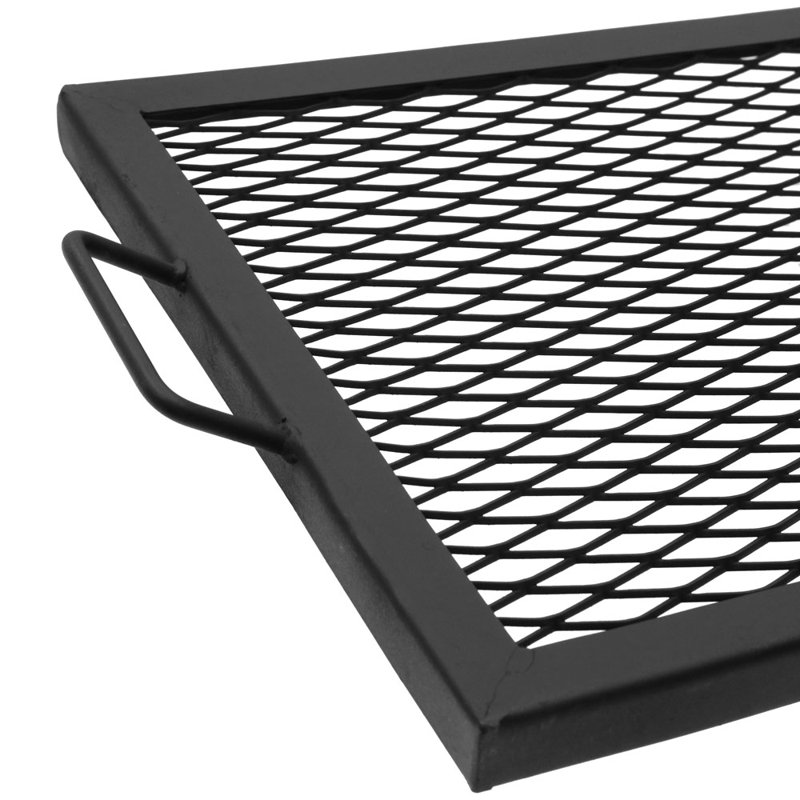 Gril de cuisson rectangulaire en acier 15 po avec poignées Pernelia, H 2 po x l 40 po x P 15 po