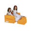 Fauteuil à billes Original, imperméable, orange | 100% polyester, 39,4 po x 15,7 po x 19,7 po | Comprend un ensemble de poufs 2 pièces (15,7 x 15,0 x 7,9 pouces) | Capacité de 200 lb, double fermeture à glissière dissimulée, perles de styromousse recyclées-237848403