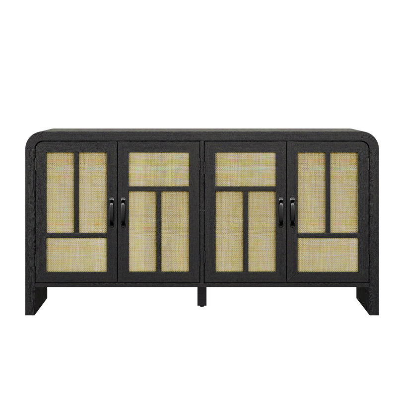Buffet en rotin avec 4 portes