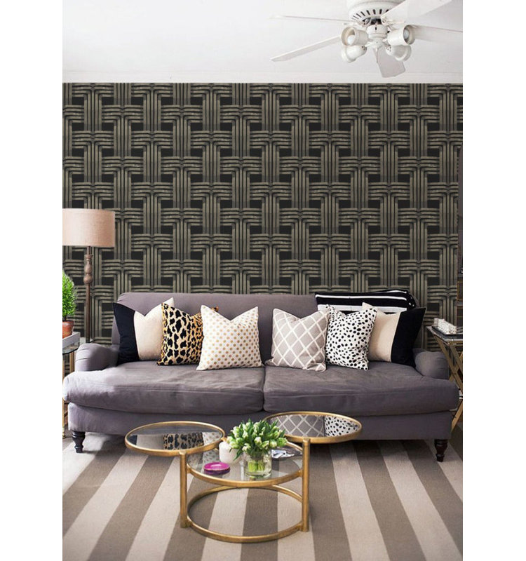 Organic Falls 10' L x 24" W Peel and Stick Wallpaper Roll, Goldenrod, Self-adhesive, Vinyl
