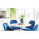 Beres Round Glass Top Metal Base Dining Table